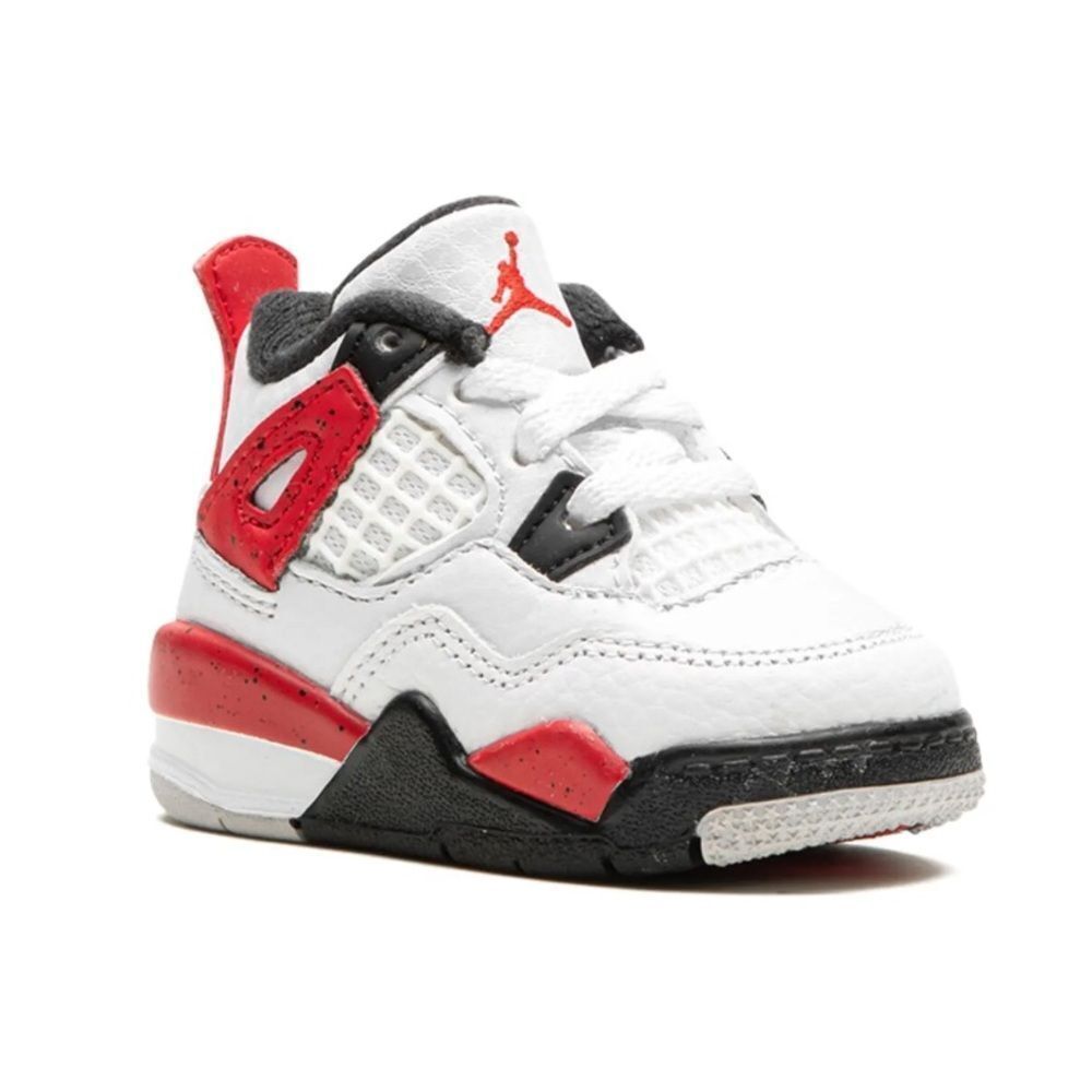 JORDAN 4 RETRO KIDS RED/CEMENT SNEAKERS 5C
